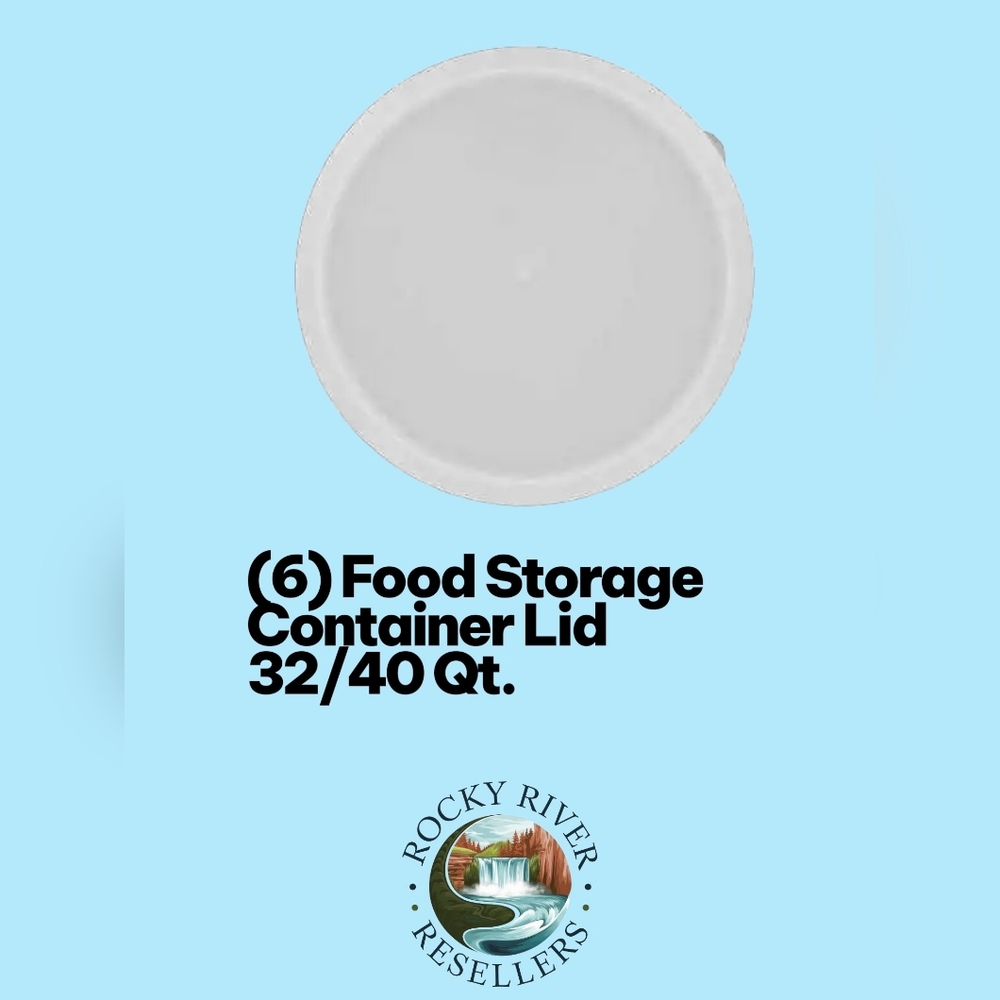 (6) Food Storage Container Lid | New | 32/40 Qt. Prolong Containers | RRR Restau